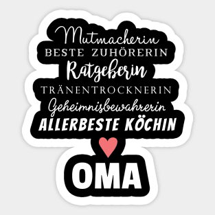 Mutmacherin beste Zuhörerin Oma Sticker